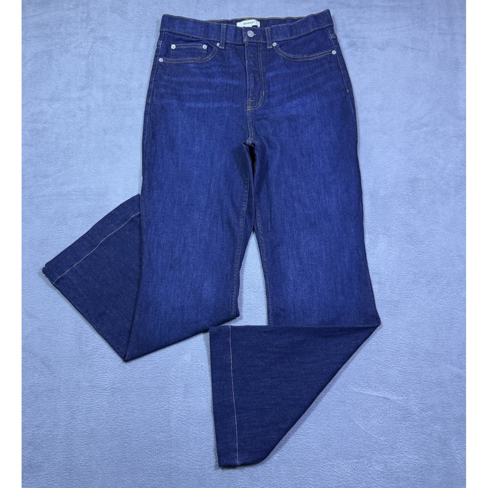 Spanx Jeans Womens 14 (32x30) Highrise Flare Stretch Indigo Hippie USA Boho